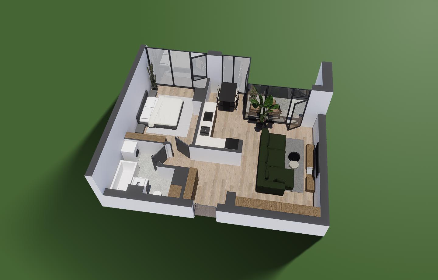 Apartament de inchiriat cu 2 camere, nr. 69 Clădirea B1 