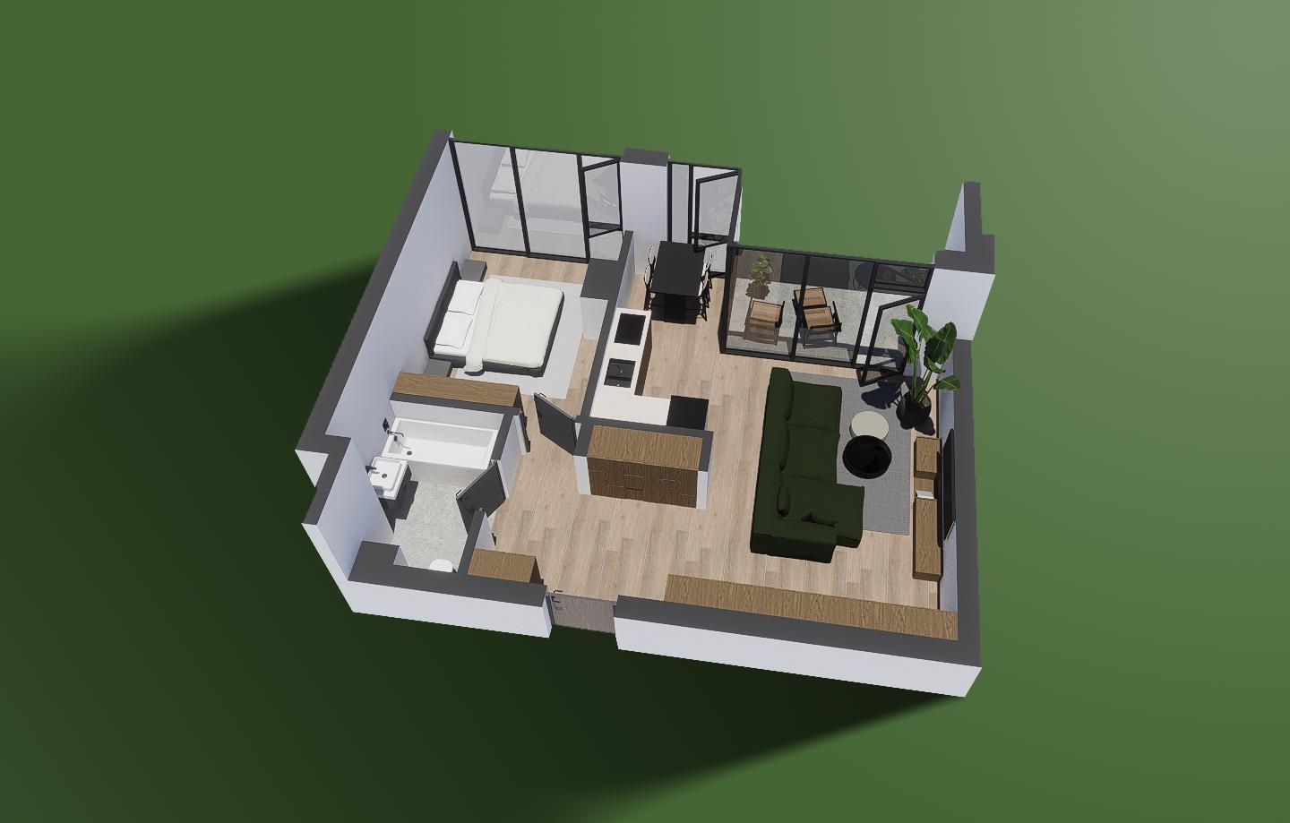 Apartament de inchiriat cu 2 camere, nr. 71 Clădirea B1