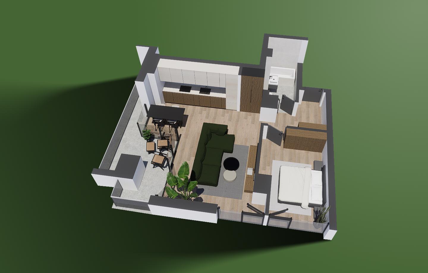 Apartament de inchiriat cu 2 camere, nr. 73 Clădirea B1