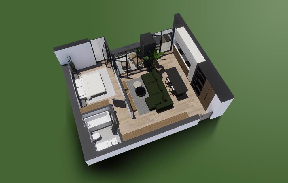 Apartament de inchiriat cu 2 camere, nr. 76 Clădirea B1