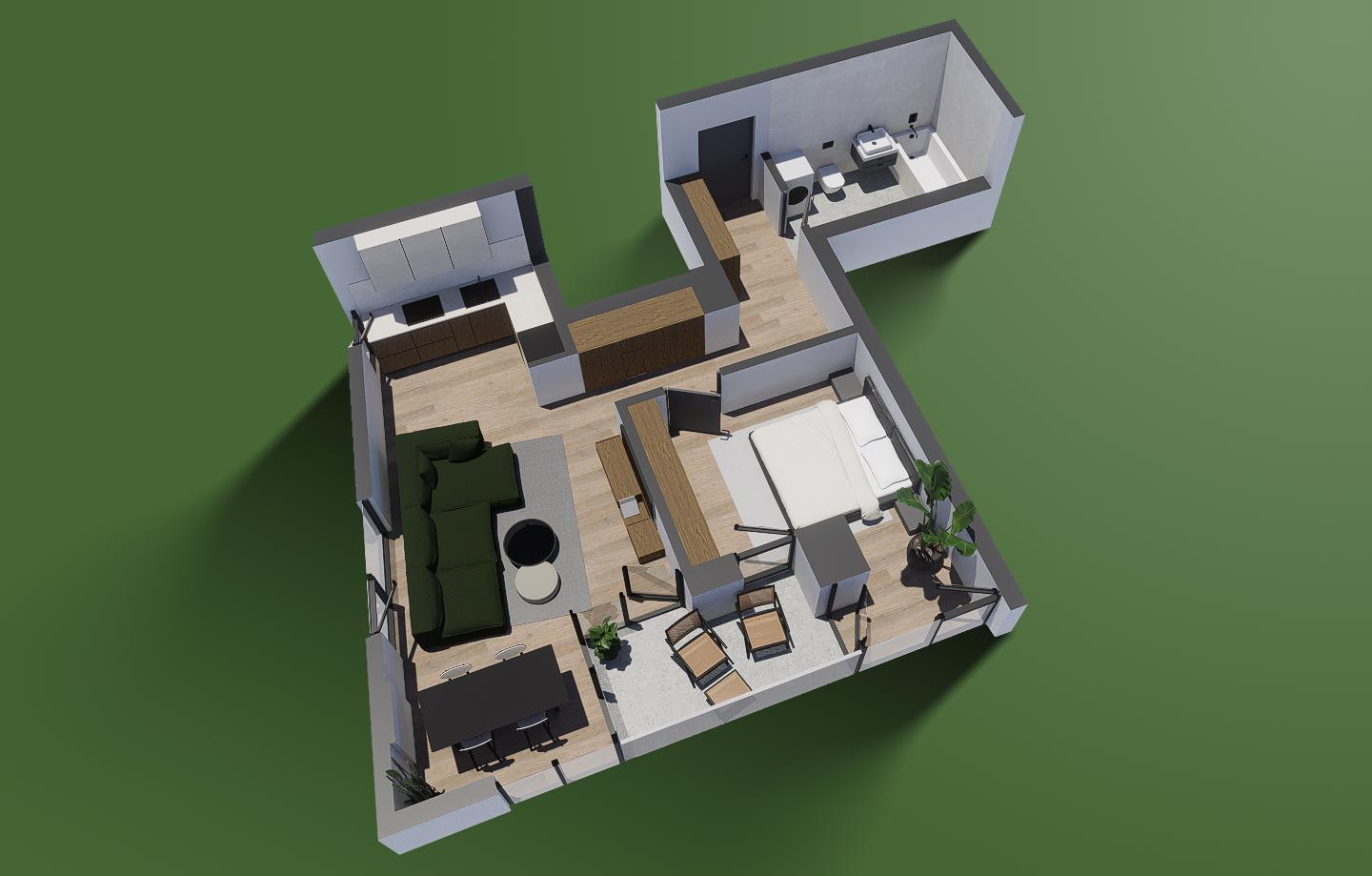Apartament de inchiriat cu 2 camere, nr. 79 Clădirea B1