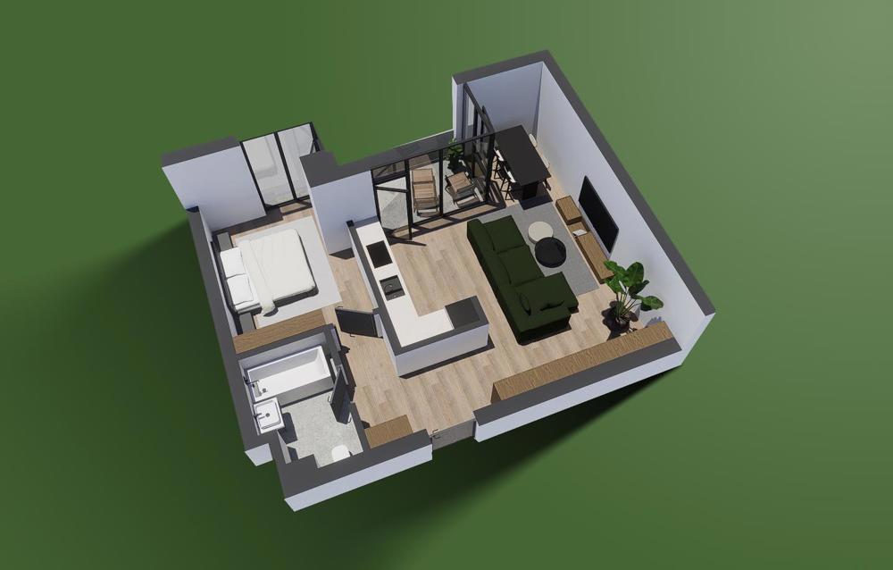 Apartament cu 2 camere, nr. 83 Clădirea B1